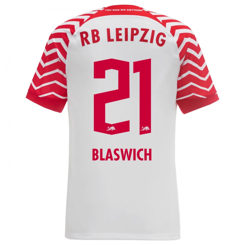 Hombre Camiseta Janis Blaswich #21 Blanco 1ª Equipación 2023/24 La Camisa