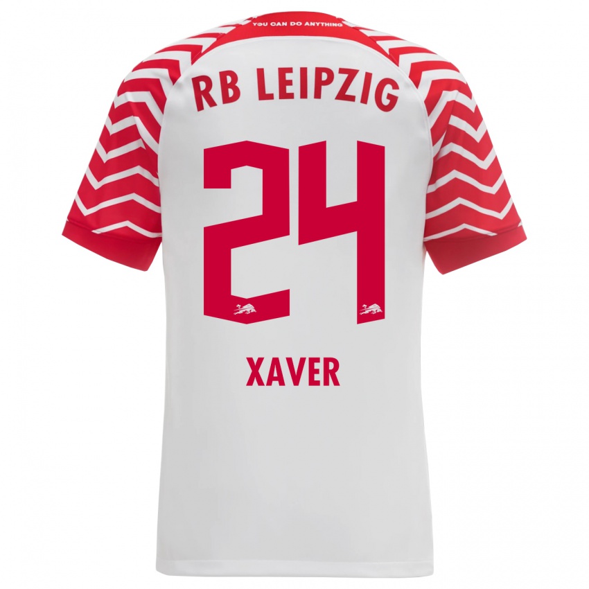 Hombre Camiseta Xaver Schlager #24 Blanco 1ª Equipación 2023/24 La Camisa