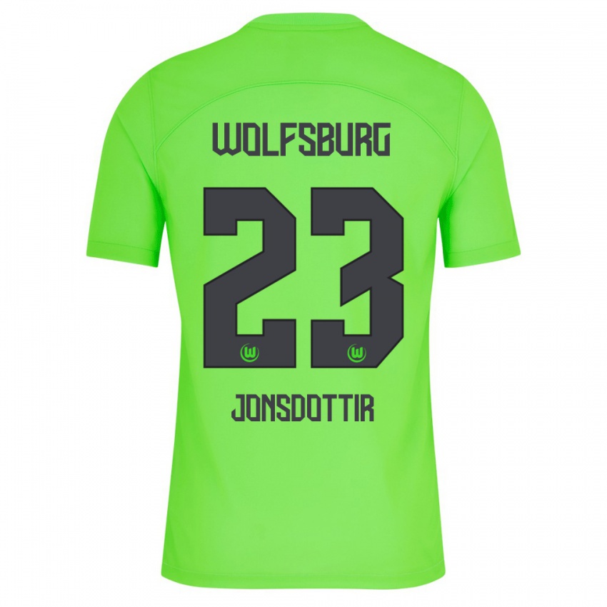 Hombre Camiseta Sveindís Jane Jónsdóttir #23 Verde 1ª Equipación 2023/24 La Camisa