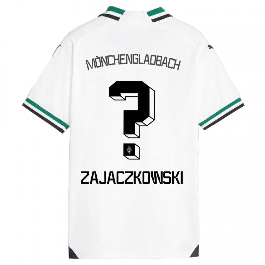 Hombre Camiseta Vincent Zajaczkowski #0 Blanco Verde 1ª Equipación 2023/24 La Camisa