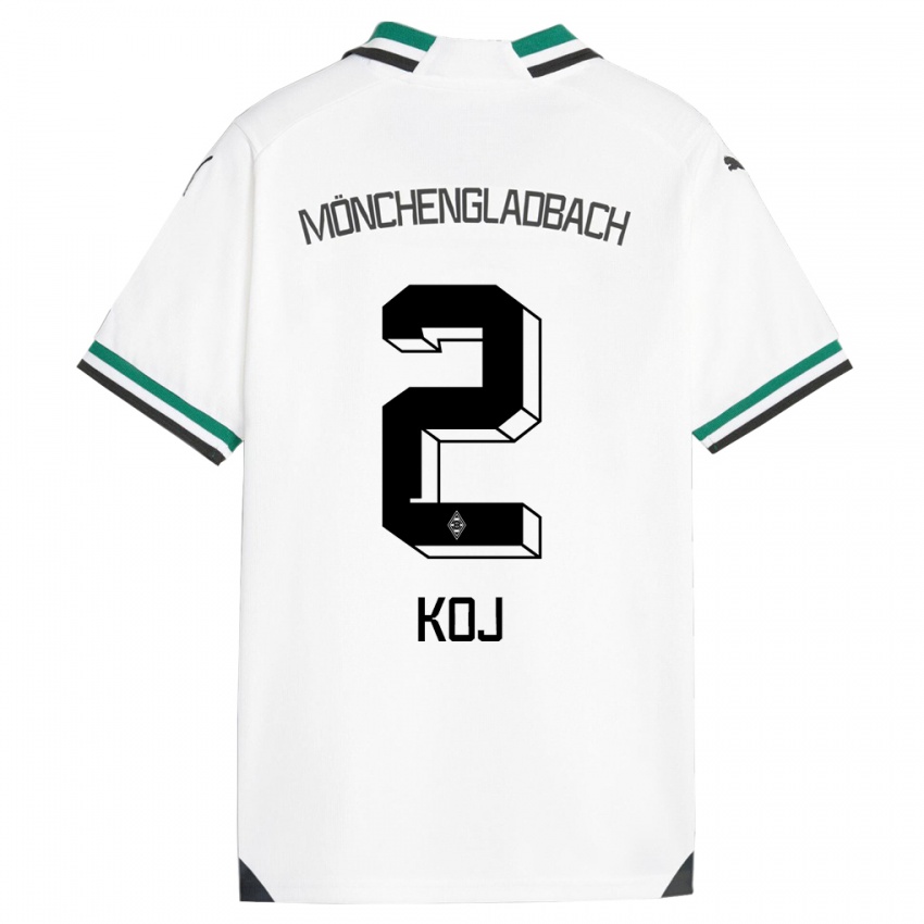 Hombre Camiseta Julia Koj #2 Blanco Verde 1ª Equipación 2023/24 La Camisa