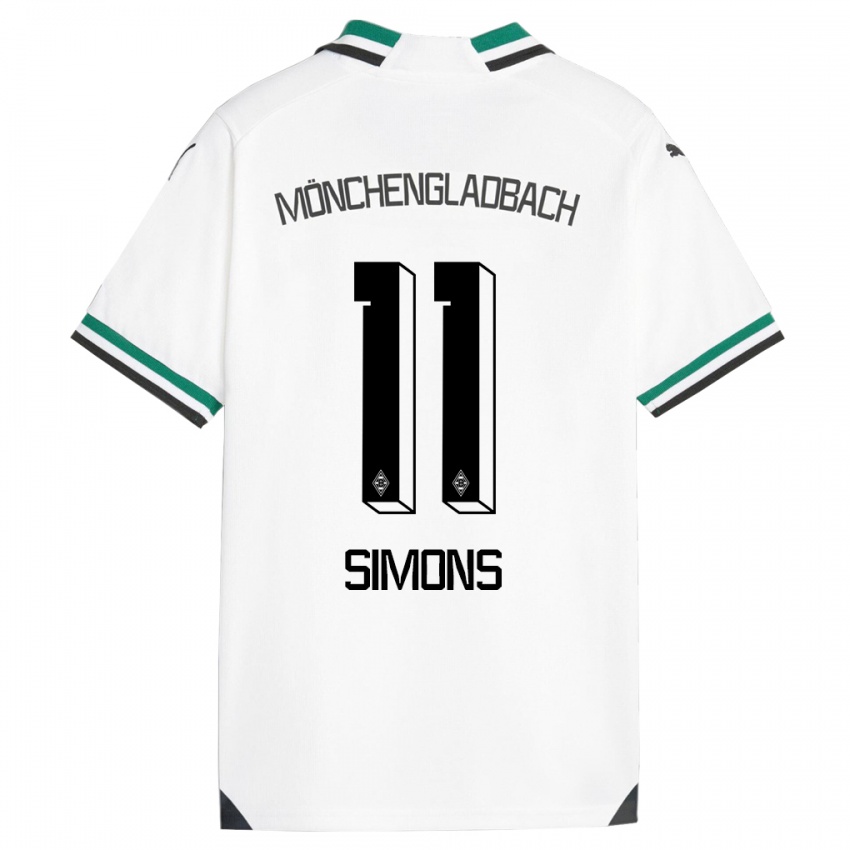 Hombre Camiseta Kelly Simons #11 Blanco Verde 1ª Equipación 2023/24 La Camisa