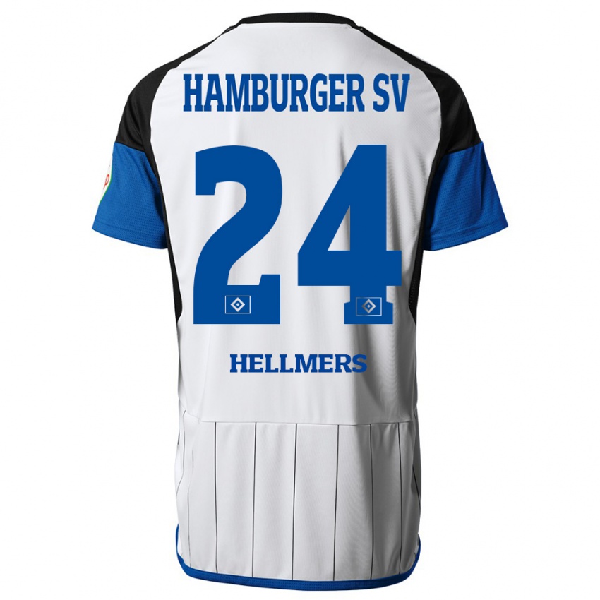 Hombre Camiseta Maximilian Hellmers #24 Blanco 1ª Equipación 2023/24 La Camisa