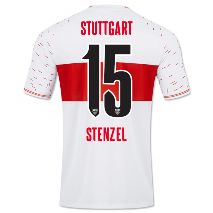 Hombre Camiseta Pascal Stenzel #15 Blanco 1ª Equipación 2023/24 La Camisa
