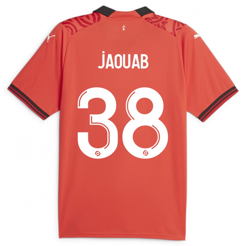 Hombre Camiseta Mohamed Jaouab #38 Rojo 1ª Equipación 2023/24 La Camisa