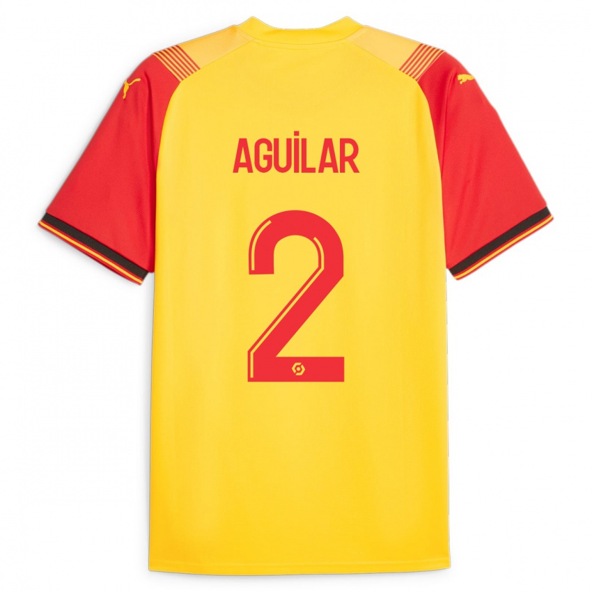 Hombre Camiseta Ruben Aguilar #2 Amarillo 1ª Equipación 2023/24 La Camisa