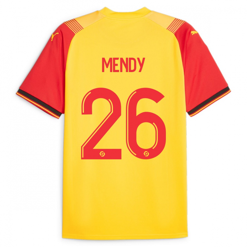 Hombre Camiseta Nampalys Mendy #26 Amarillo 1ª Equipación 2023/24 La Camisa