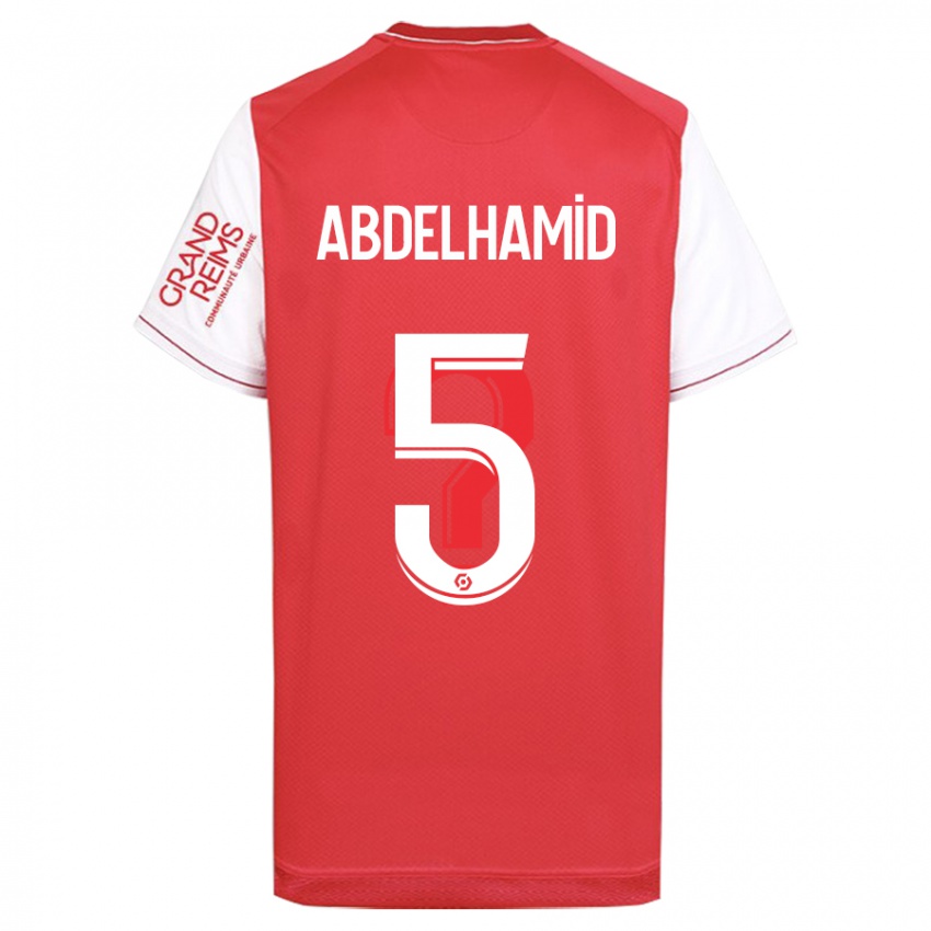 Hombre Camiseta Yunis Abdelhamid #5 Rojo 1ª Equipación 2023/24 La Camisa