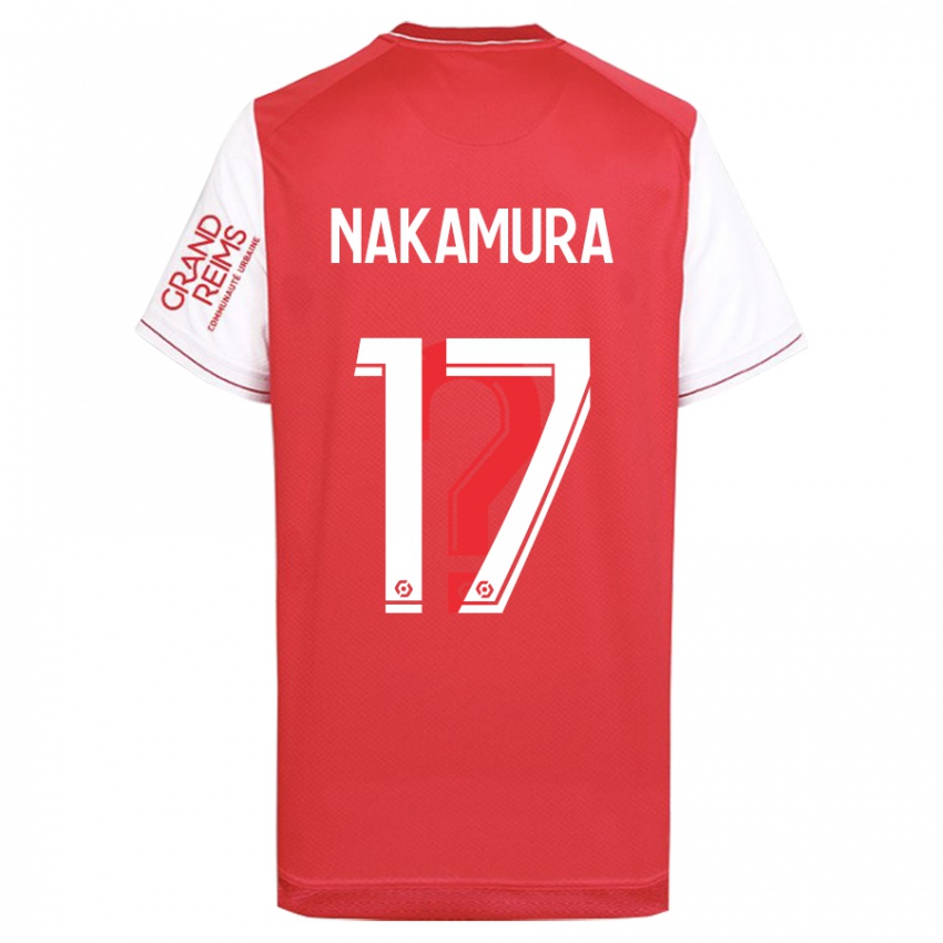 Hombre Camiseta Keito Nakamura #17 Rojo 1ª Equipación 2023/24 La Camisa
