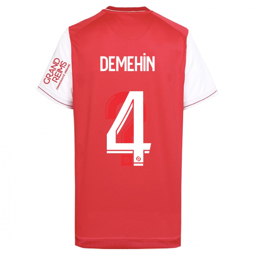 Hombre Camiseta Blessing Demehin #4 Rojo 1ª Equipación 2023/24 La Camisa