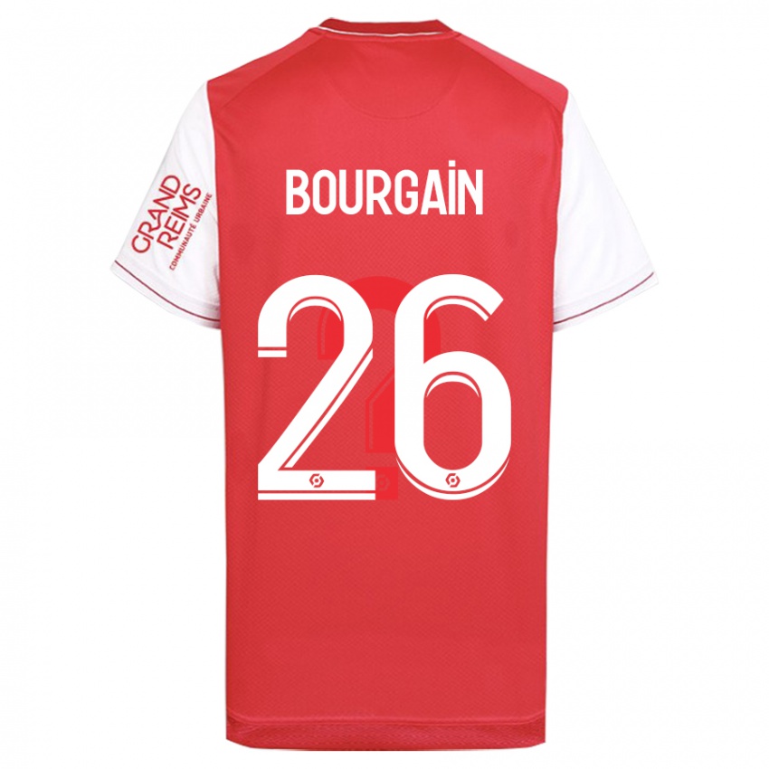 Hombre Camiseta Lea Bourgain #26 Rojo 1ª Equipación 2023/24 La Camisa