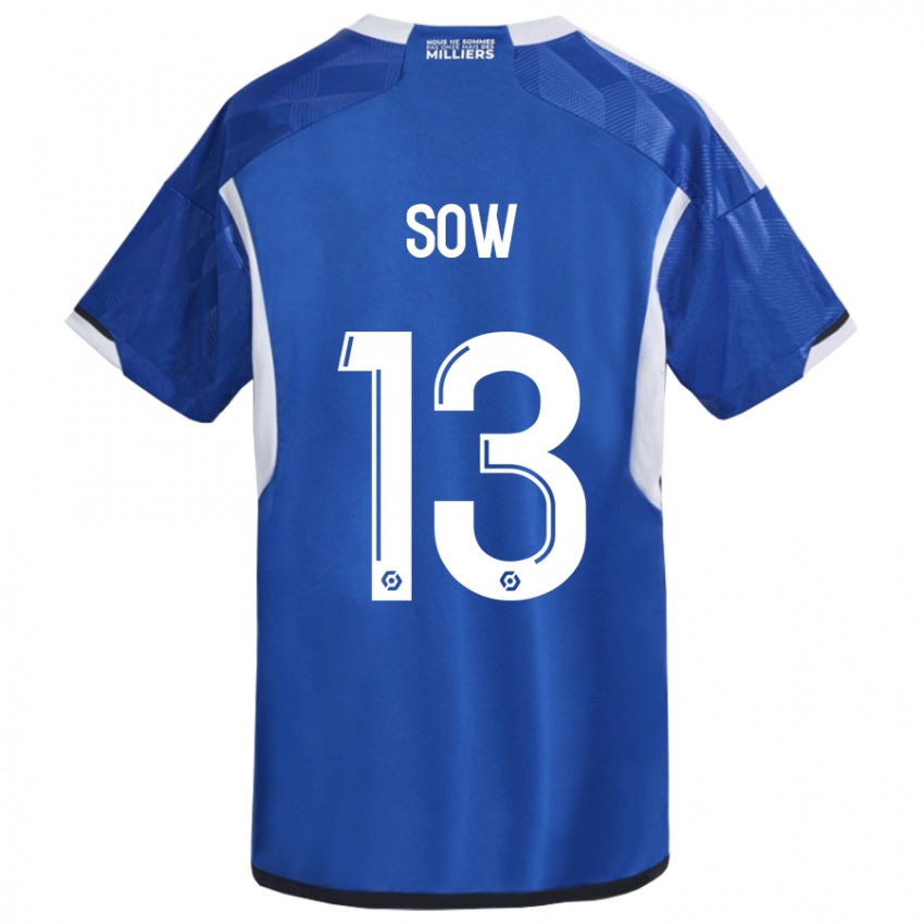 Hombre Camiseta Saïdou Sow #13 Azul 1ª Equipación 2023/24 La Camisa