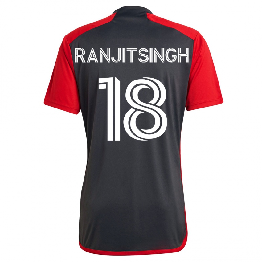 Hombre Camiseta Greg Ranjitsingh #18 Gris 1ª Equipación 2023/24 La Camisa