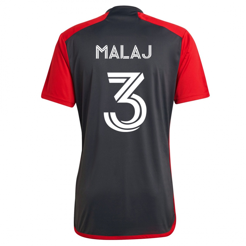 Hombre Camiseta Albert Malaj #3 Gris 1ª Equipación 2023/24 La Camisa