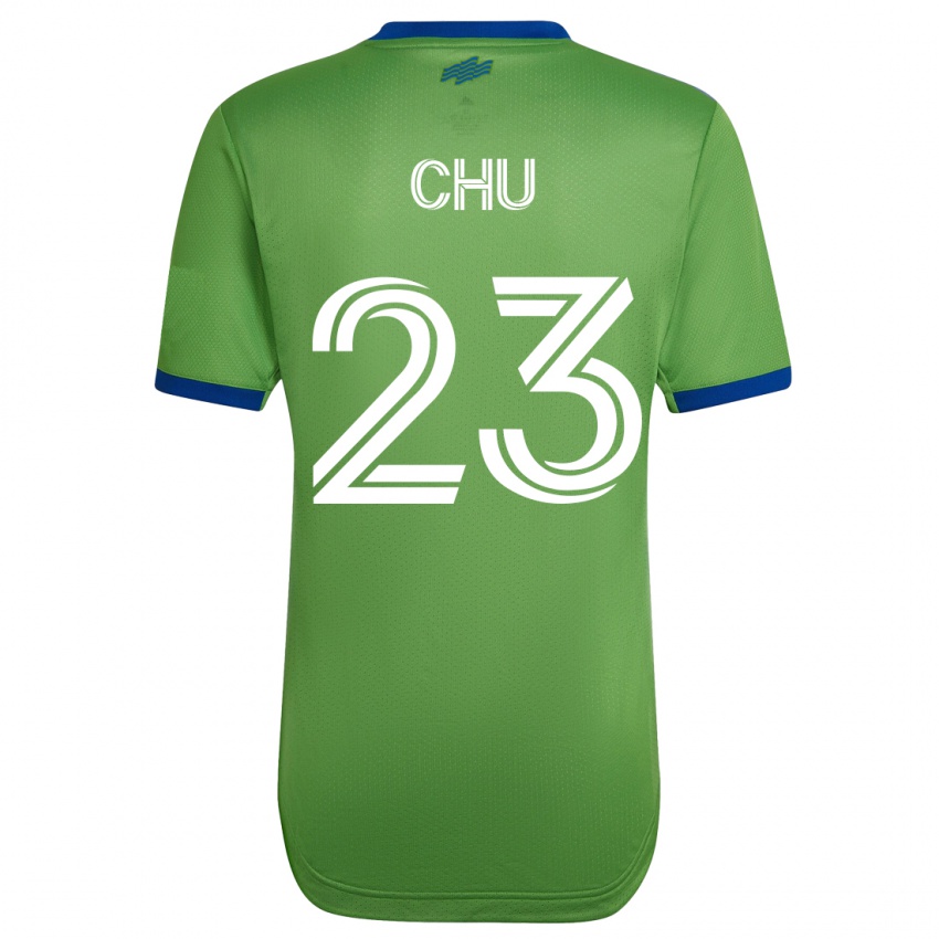 Hombre Camiseta Leo Chu #23 Verde 1ª Equipación 2023/24 La Camisa