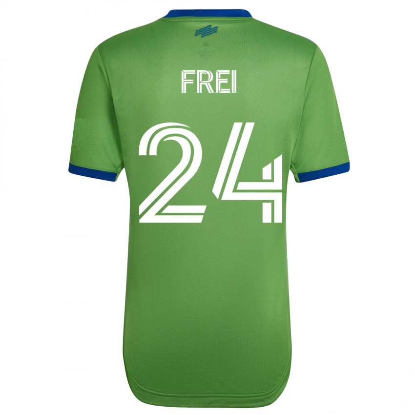 Hombre Camiseta Stefan Frei #24 Verde 1ª Equipación 2023/24 La Camisa