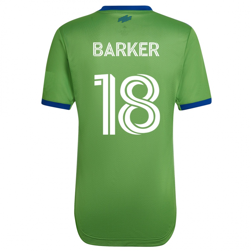 Hombre Camiseta Alicia Barker #18 Verde 1ª Equipación 2023/24 La Camisa