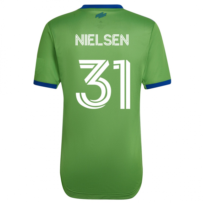 Hombre Camiseta Madeline Nielsen #31 Verde 1ª Equipación 2023/24 La Camisa