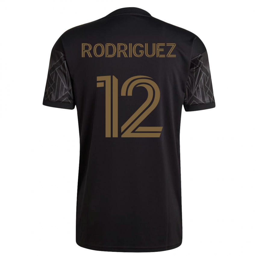 Hombre Camiseta Jeremi Rodriguez #12 Negro 1ª Equipación 2023/24 La Camisa