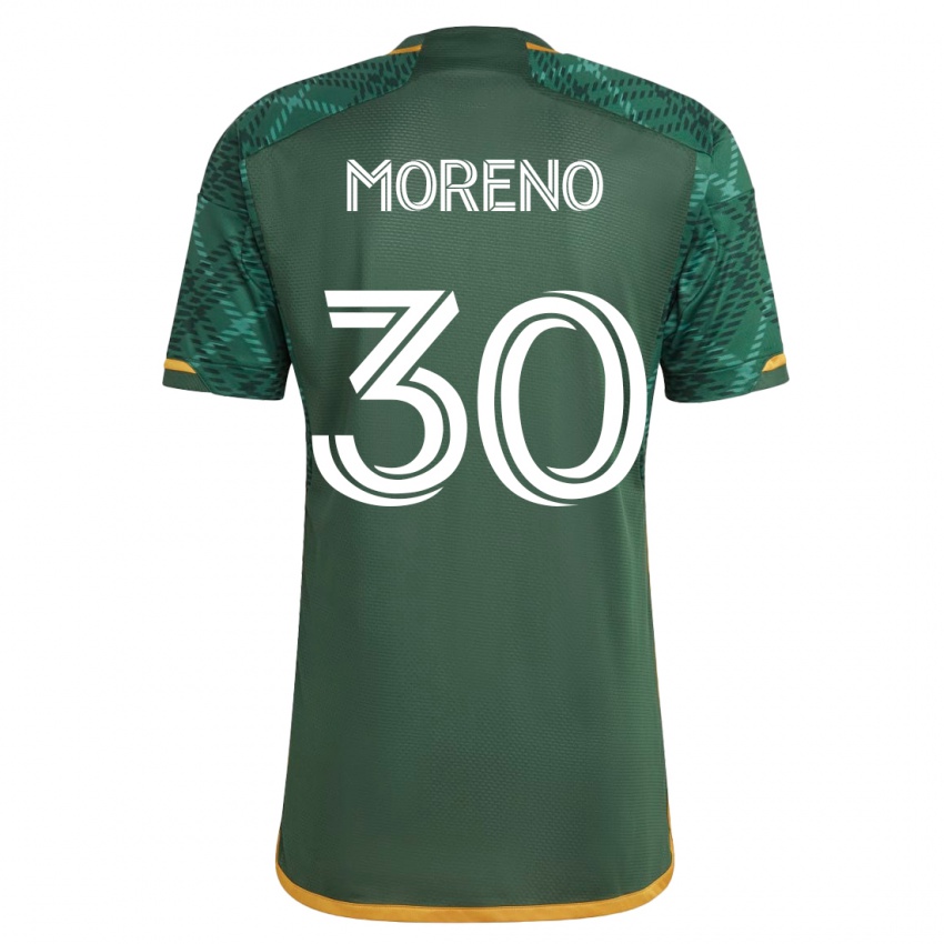 Hombre Camiseta Santiago Moreno #30 Verde 1ª Equipación 2023/24 La Camisa