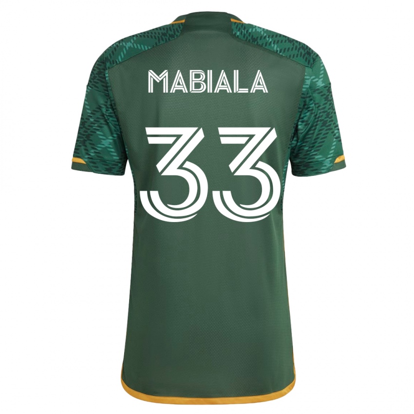 Hombre Camiseta Larrys Mabiala #33 Verde 1ª Equipación 2023/24 La Camisa