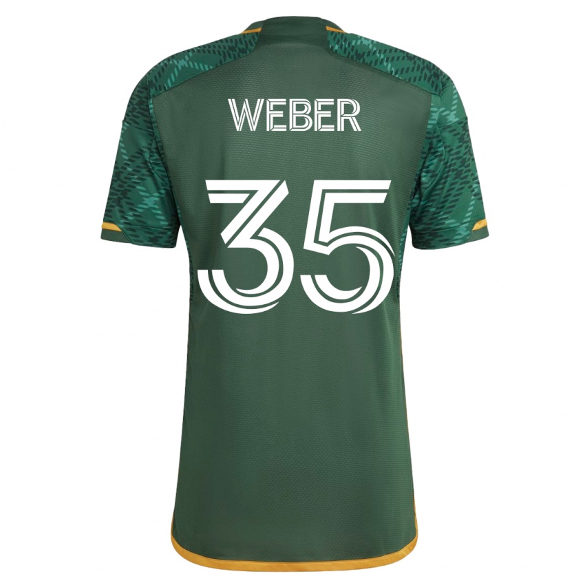 Hombre Camiseta Tristan Weber #35 Verde 1ª Equipación 2023/24 La Camisa