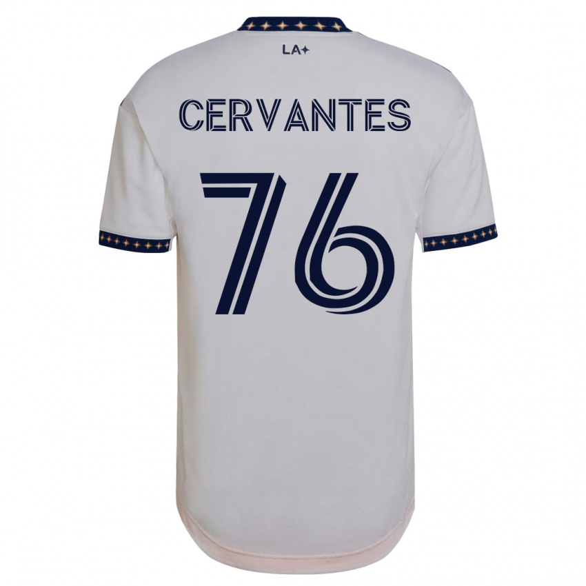 Hombre Camiseta Aaron Cervantes #76 Blanco 1ª Equipación 2023/24 La Camisa
