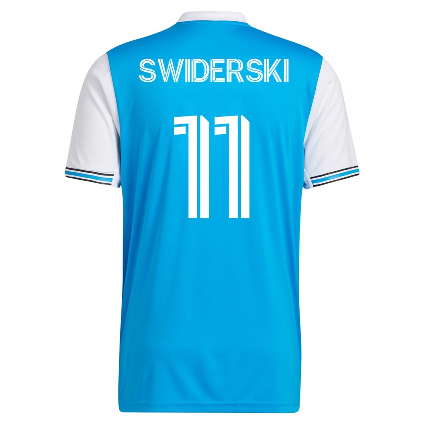 Hombre Camiseta Karol Swiderski #11 Azul 1ª Equipación 2023/24 La Camisa