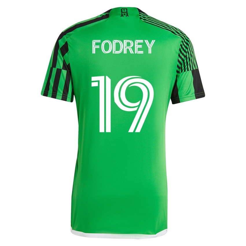 Hombre Camiseta Cj Fodrey #19 Verde Negro 1ª Equipación 2023/24 La Camisa