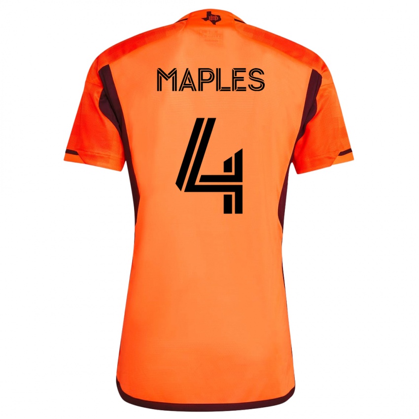 Hombre Camiseta Talen Maples #4 Naranja 1ª Equipación 2023/24 La Camisa