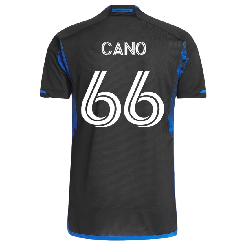 Hombre Camiseta Alejandro Cano #66 Azul Negro 1ª Equipación 2023/24 La Camisa