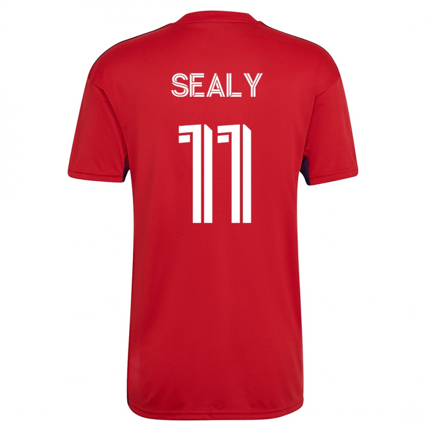 Hombre Camiseta Dante Sealy #11 Rojo 1ª Equipación 2023/24 La Camisa
