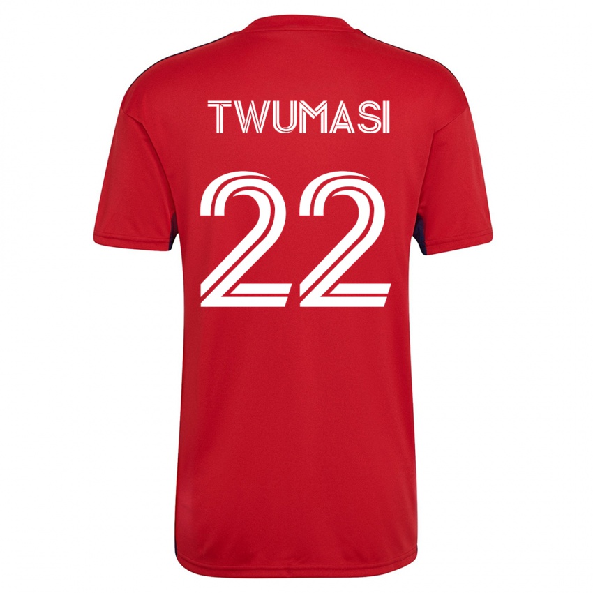 Hombre Camiseta Ema Twumasi #22 Rojo 1ª Equipación 2023/24 La Camisa