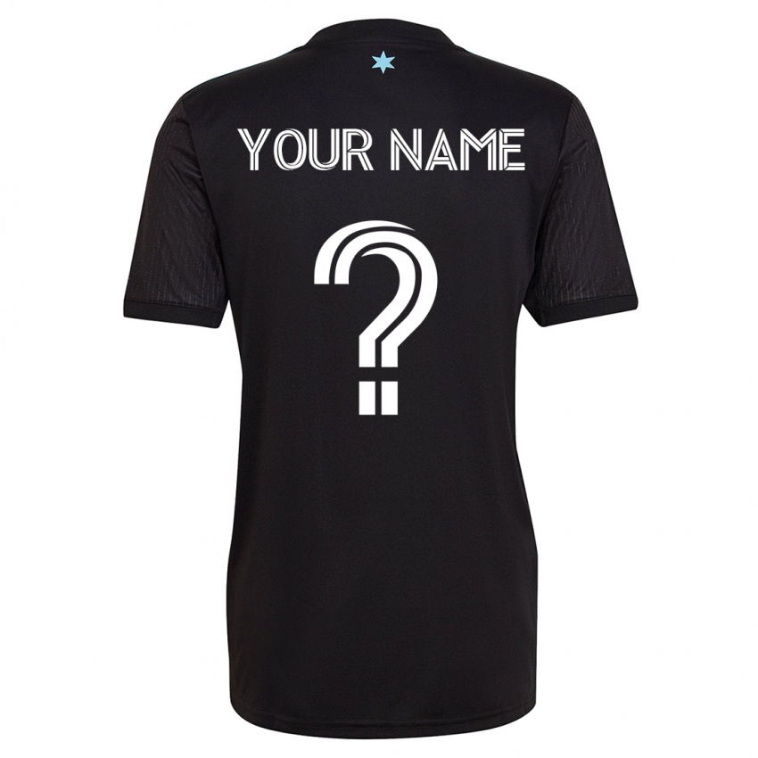 Hombre Camiseta Su Nombre #0 Negro 1ª Equipación 2023/24 La Camisa