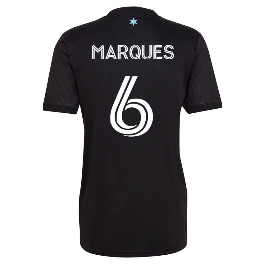 Hombre Camiseta Mikael Marqués #6 Negro 1ª Equipación 2023/24 La Camisa