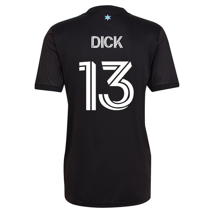 Hombre Camiseta Eric Dick #13 Negro 1ª Equipación 2023/24 La Camisa
