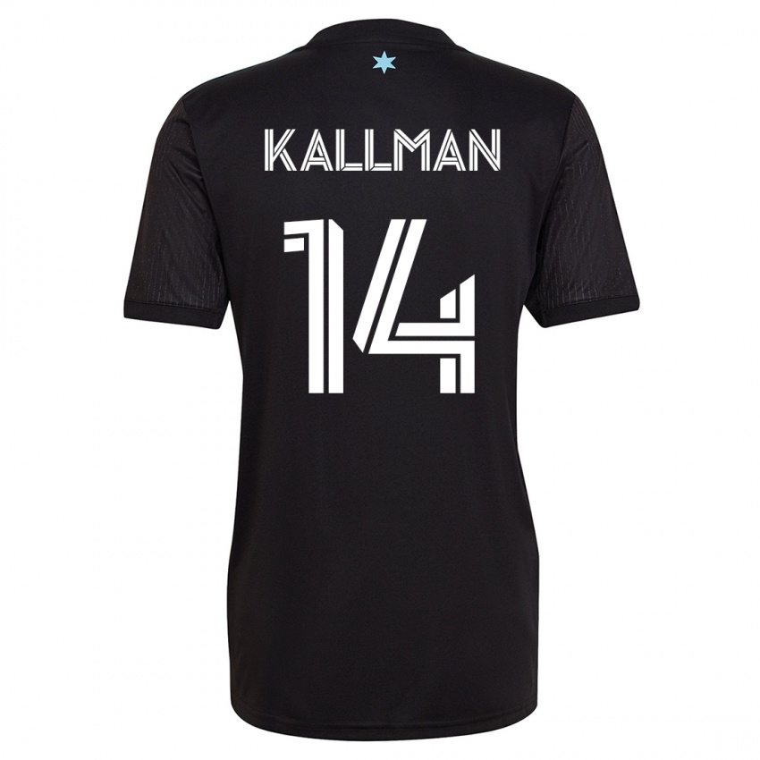 Hombre Camiseta Brent Kallman #14 Negro 1ª Equipación 2023/24 La Camisa