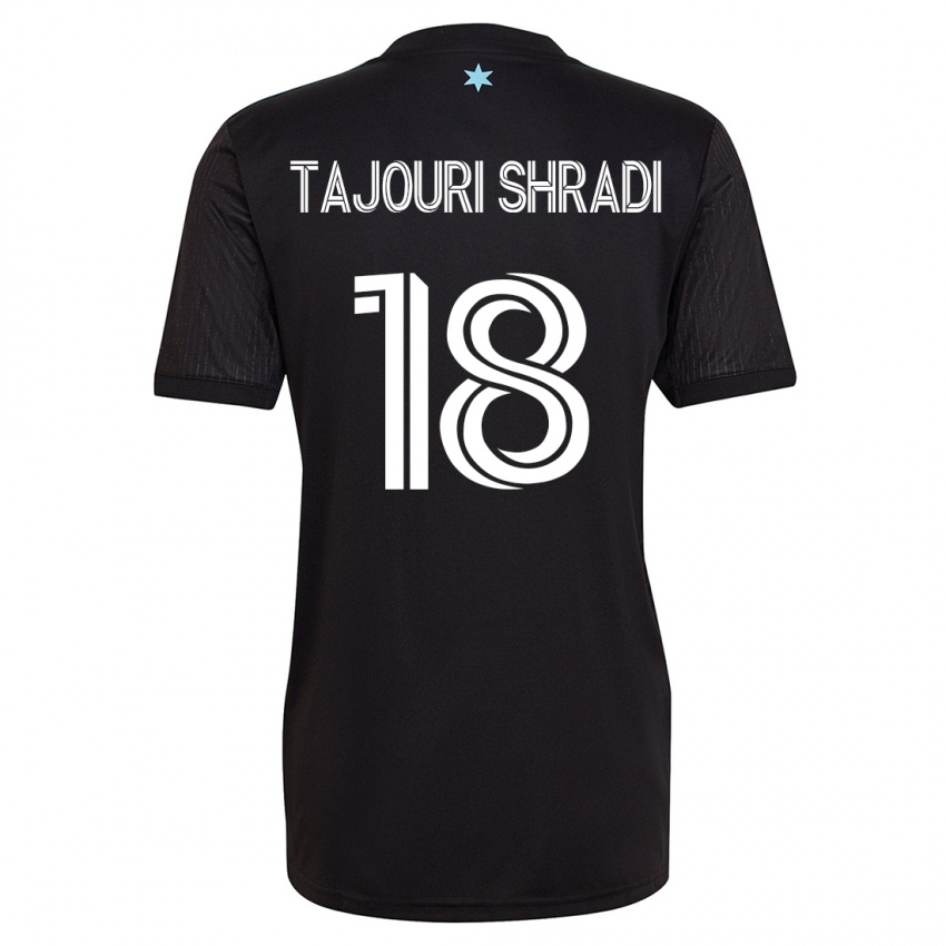 Hombre Camiseta Ismael Tajouri-Shradi #18 Negro 1ª Equipación 2023/24 La Camisa