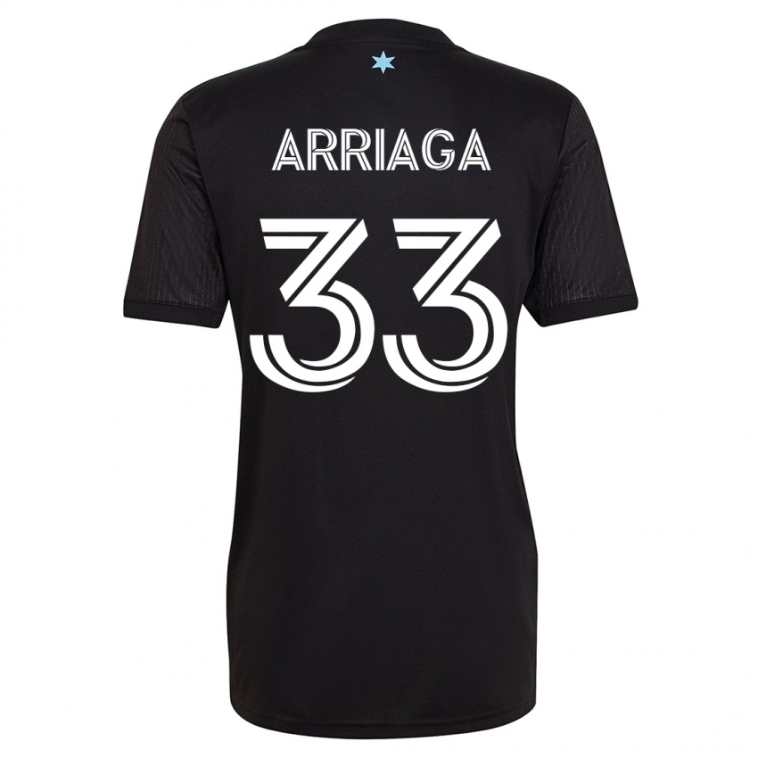 Hombre Camiseta Kervin Arriaga #33 Negro 1ª Equipación 2023/24 La Camisa