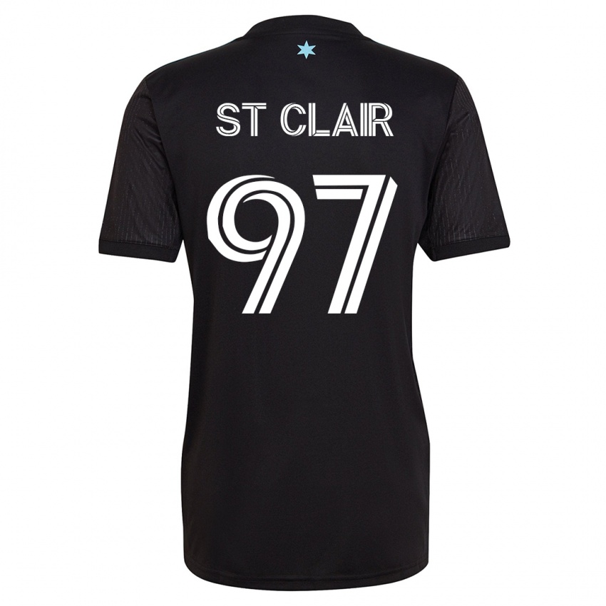 Hombre Camiseta Dayne St. Clair #97 Negro 1ª Equipación 2023/24 La Camisa