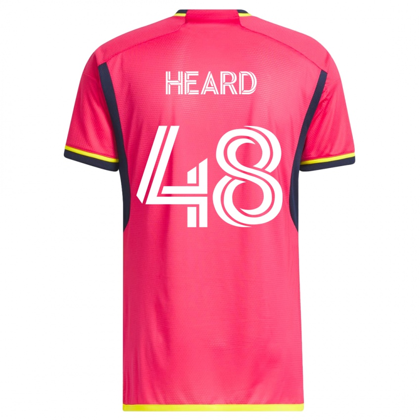 Hombre Camiseta Aaron Heard #48 Rosa 1ª Equipación 2023/24 La Camisa