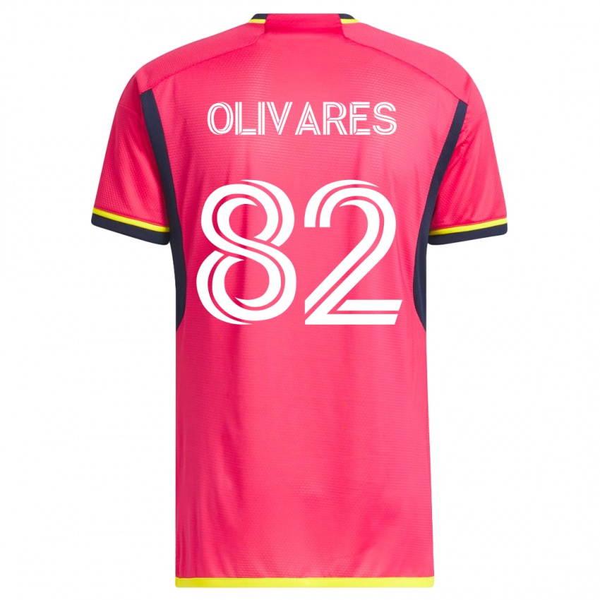 Hombre Camiseta Christian Olivares #82 Rosa 1ª Equipación 2023/24 La Camisa