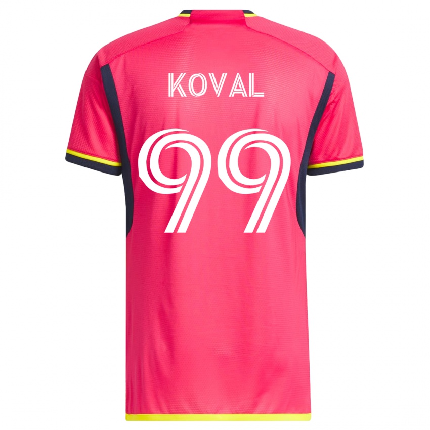 Hombre Camiseta Stanislav Koval #99 Rosa 1ª Equipación 2023/24 La Camisa