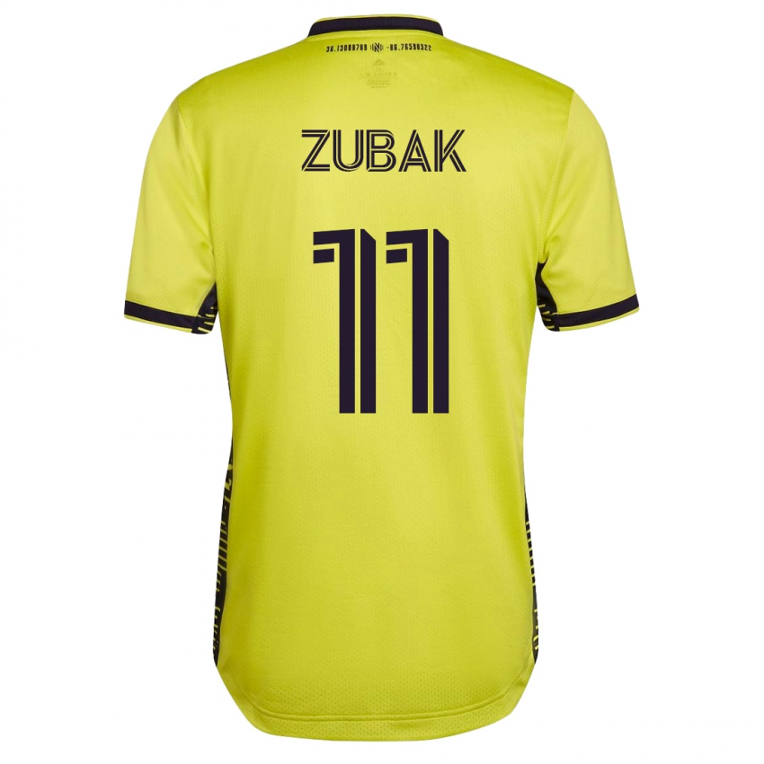 Hombre Camiseta Ethan Zubak #11 Amarillo 1ª Equipación 2023/24 La Camisa