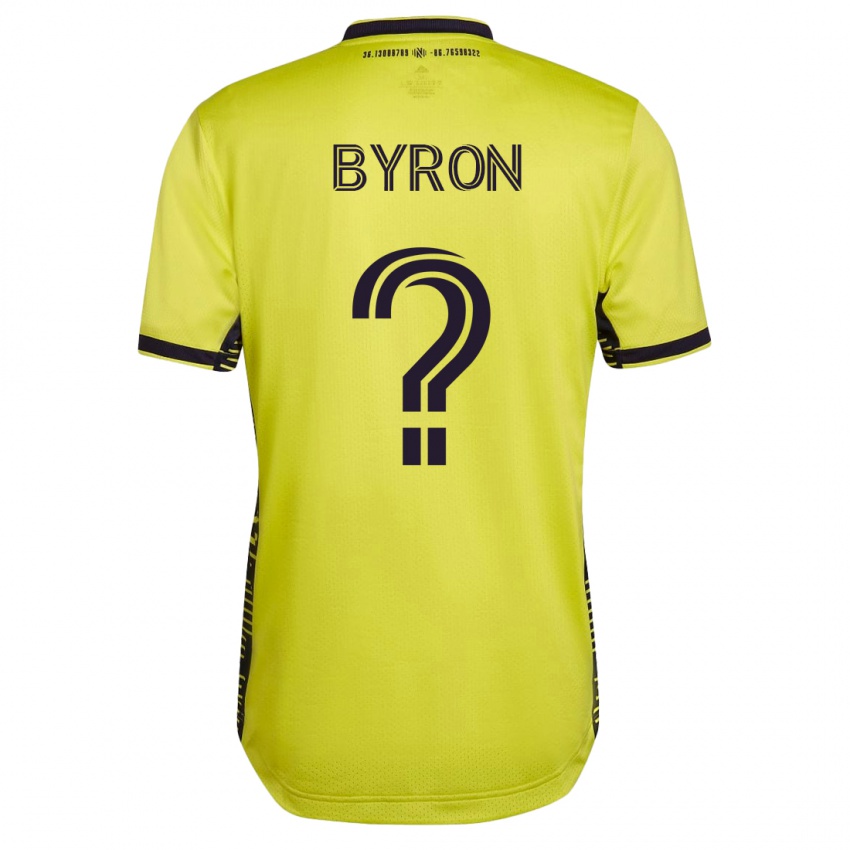 Hombre Camiseta Samuel Byron #0 Amarillo 1ª Equipación 2023/24 La Camisa