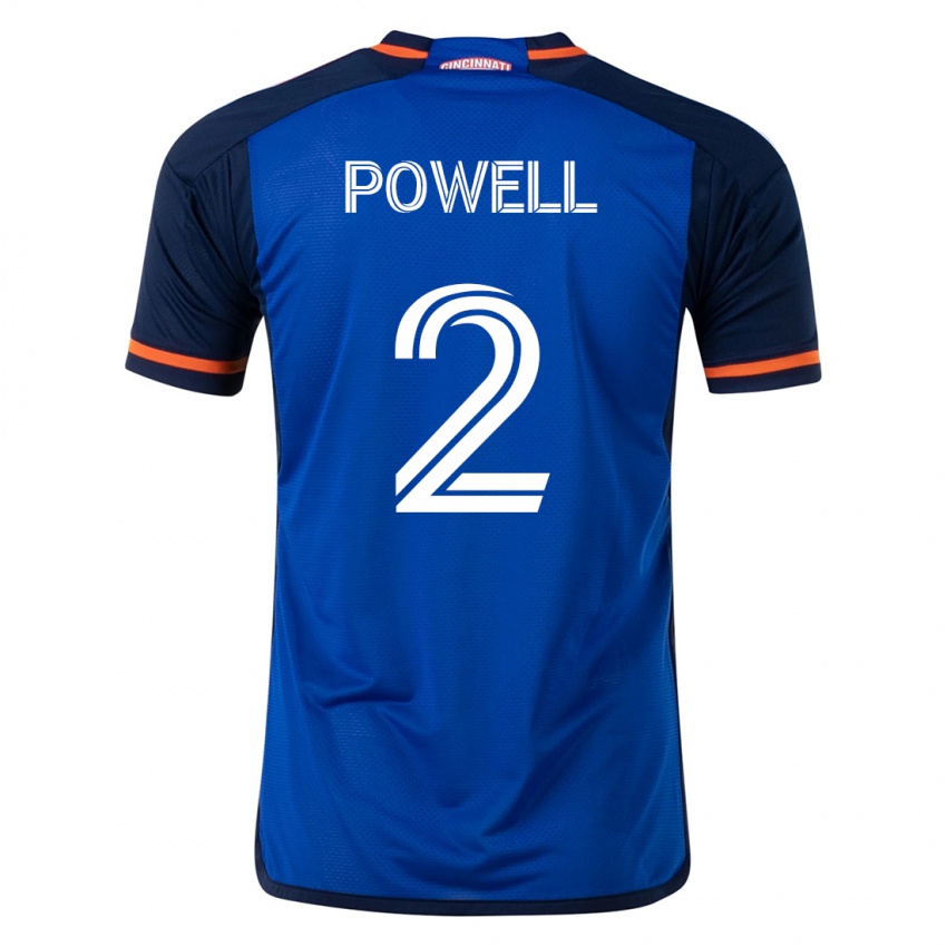 Hombre Camiseta Alvas Powell #2 Azul 1ª Equipación 2023/24 La Camisa