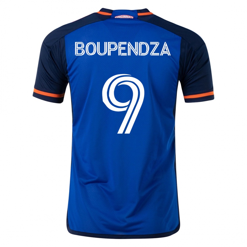 Hombre Camiseta Aaron Boupendza #9 Azul 1ª Equipación 2023/24 La Camisa