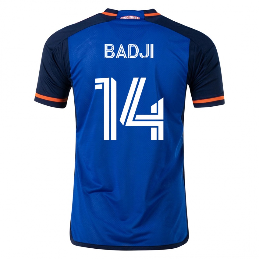 Hombre Camiseta Dominique Badji #14 Azul 1ª Equipación 2023/24 La Camisa