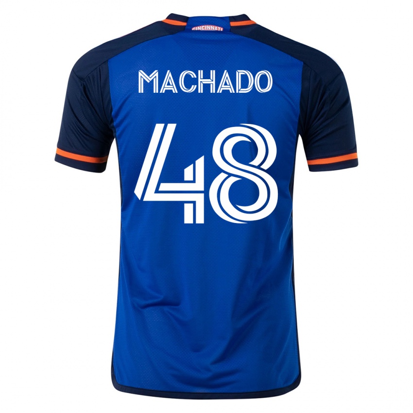 Hombre Camiseta Juan Machado #48 Azul 1ª Equipación 2023/24 La Camisa