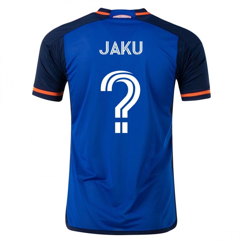 Hombre Camiseta John Jaku #0 Azul 1ª Equipación 2023/24 La Camisa